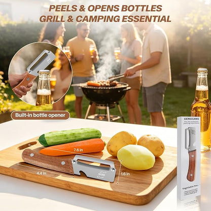 Multi-Functional Vegetable Peeler – Comfortable Wooden Handle