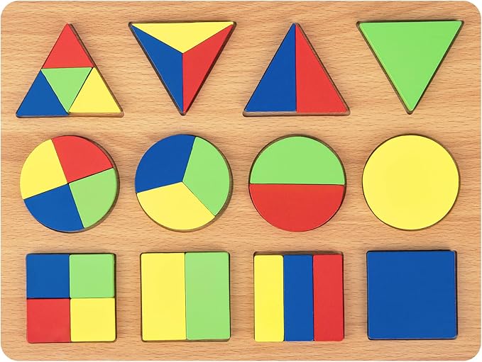 Alphabet Puzzle Wooden Puzzles for Toddlers 3 4 5 Year Old, ABC Shape Learning Toddler Toys with Puzzle Board & Letter Blocks, Preschool Educational for Girls Boys, Puzzle Geometric