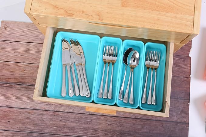 Kutesna 15 PCS Interlocking Desk Drawer Organizer Separator