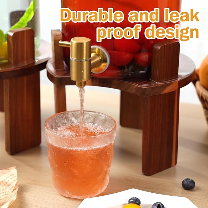 2 PCS 1.5 Gallon Glass Drink Dispenser, Beverage Dispenser
