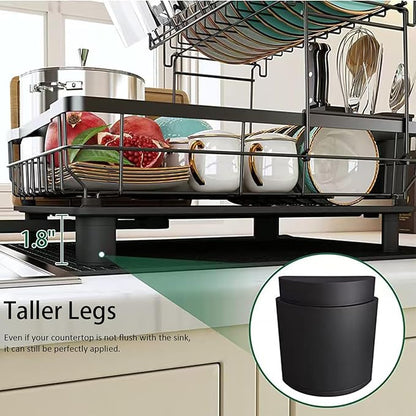 Small 2 Tier Dish Drying Rack, Space Saving Dish Racks