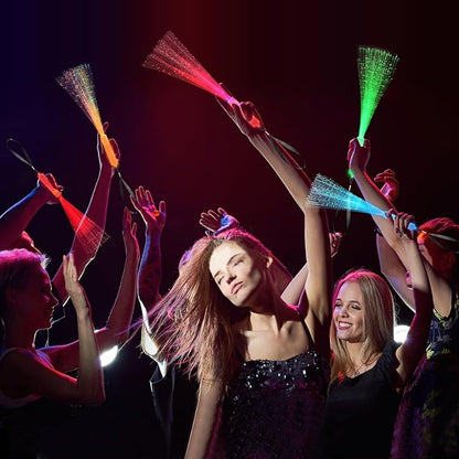 12Pack Orange Glow Sticks Light Up Fiber Optic Stick Glow Wands Bulk with 3 Flashing Models for Christmas Halloween Party Favors Birthday Wedding Concerts