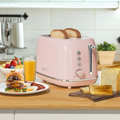 2 Slice Toaster Retro Stainless Steel