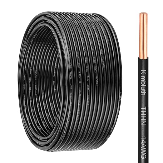 THHN Wire 14 Gauge 75 FT OFC Electrical Wire, 14 AWG Solid Copper Wire Rated up