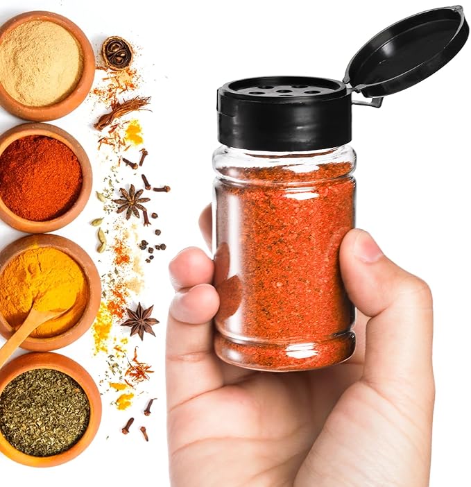 Tosnail 36 Pack 2.7 Oz Small Plastic Spice Bottles