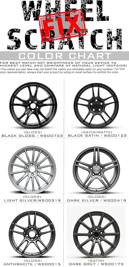 Wheel Scratch Fix® Gray Touch Up Paint for Cars - DIY Alloy Wheel Paint Repair, Curb Rash Remover with Fast-Drying Pen - Long-Lasting OEM Finish Car Rim Paint for Scuffs and Chips at Home, 2-Pack (GRAY PACK (ANTHRACITE & SATIN DARK GREY))