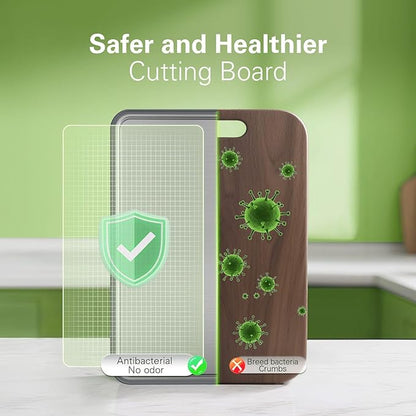 Stainless Steel Cutting Board 16''×11'', Double Sided 304 Steel Cutting Board
