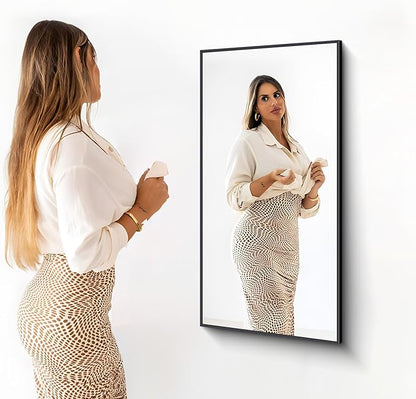 Black Bathroom Mirror for Wall, 24x48 Inch Rectangle Mirrors
