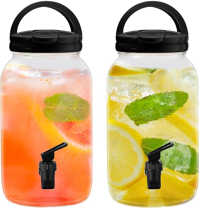 Havawish 2 Pcs 1 Gallon Plastic Beverage Dispenser