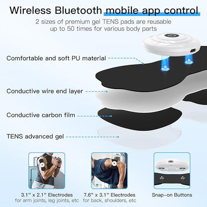 Wireless TENS & EMS Unit Back Pain Relief Massager