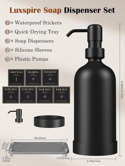 Luxspire Soap Dispenser Set, Hand Soap Dispensers