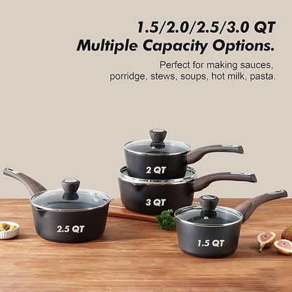 SENSARTE 2.0 & 3.0 Quart Sauce Pan Sets