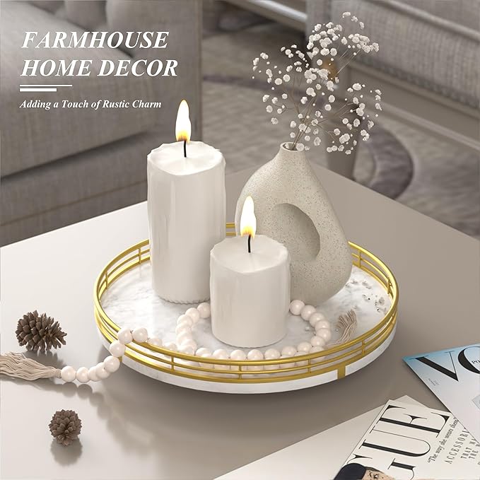 White Marble Lazy Susan Turntable