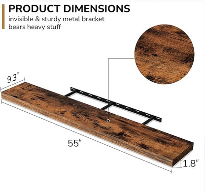 Fun Memories 55 Inch Floating Shelves