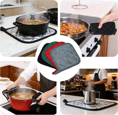 4 Pack Pot Holders for Kitchen Clearance Oven Potholders Sets for Kitchens Hot