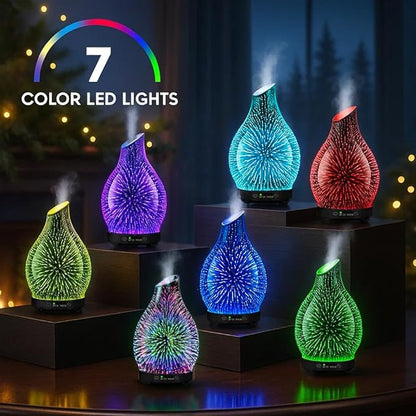 Essential Oil Diffuser & Essential Oils Set, Glass Aromatherapy Diffuser
