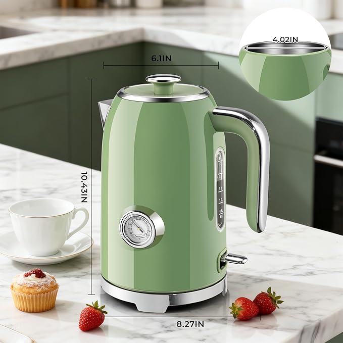 SUSTEAS Electric Kettle - 57oz Hot Tea Water Boiler