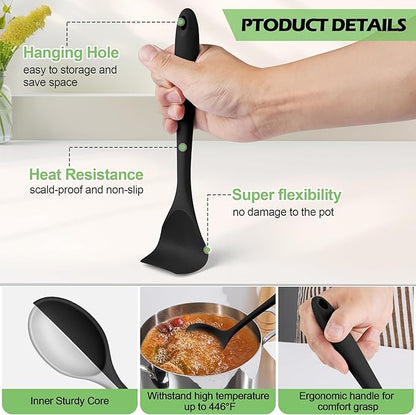 Silicone Cooking Utensil Set, Homikit 15pcs Kitchen Utensils
