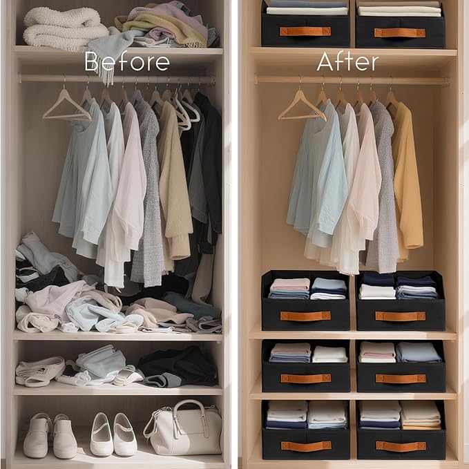 Homsorout Fabric Storage Bins for Organizing