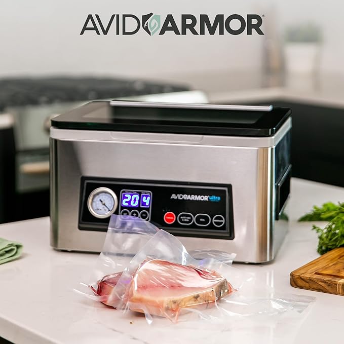 Avid Armor Chamber Vacuum Sealer Machine USV20 Ultra Series for Wet Foods, Meat Vacuum Packing Machine, Compact with 11.5-Inch Vaccum Sealer Bar