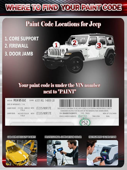 PV6/DV6 Sunburst Orange Pearl Car Touch Up Paint for Jeep, Color Accurate Two-In-One Car Paint Scratch Repair Pen, Professional Scratch Remover for Vehicles Chips and Nicks Scuff
