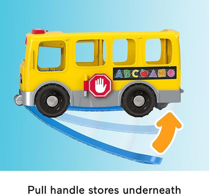 Fisher-Price Little People Toddler Toy Big Yellow School Bus & Community Heroes Set, Musical Pull-Along Vehicle & Figures for Kids Ages 1+ Years (Amazon Exclusive)
