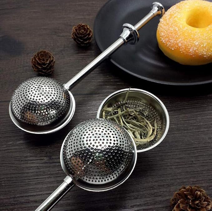4Pcs Stainless Steel Tea Infuser Tea Strainer Sugar Flour Sifters Powdered