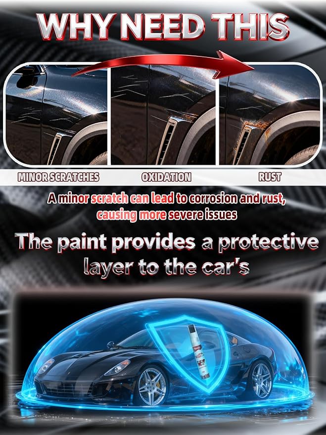PAK Sunshine Orange Car Touch Up Paint for Subaru, Color Accurate Two-In-One Car Paint Scratch Repair Pen, Professional Scratch Remover for Vehicles Chips and Nicks Scuff