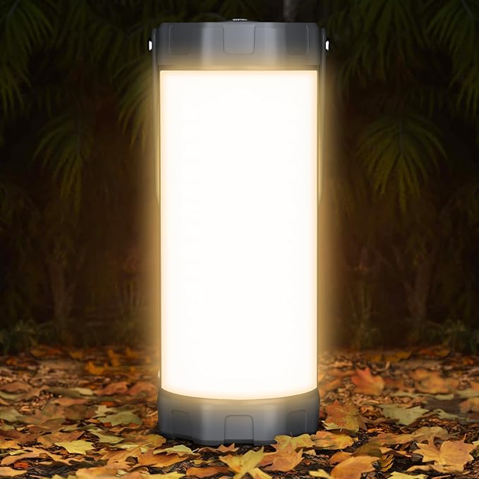 Glocusent 106 LED Camping Lantern Rechargeable, Up to 80Hrs, 5000mAh Lantern with 5 Brightness 3 Modes & SOS, IP68 Waterproof, Max 1200LM, Camping Light for Power Outages Hiking Emergency Hurricane