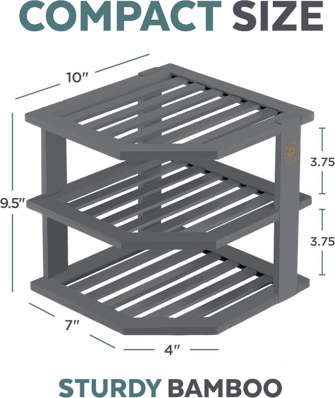 Bambüsi Plate Organizer for Cabinet