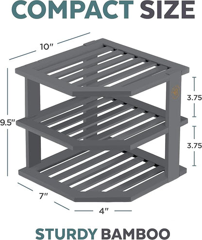 Bambüsi Plate Organizer for Cabinet