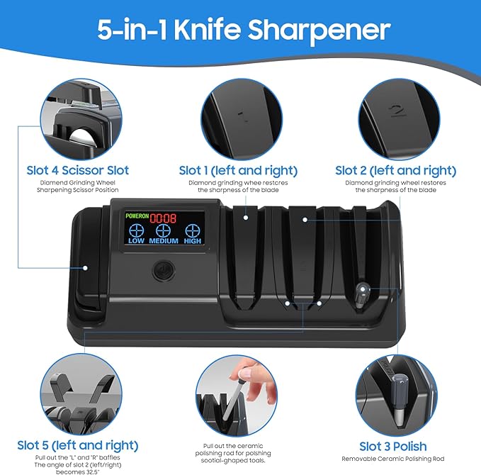 5-in-1 Electric Knife Sharpener