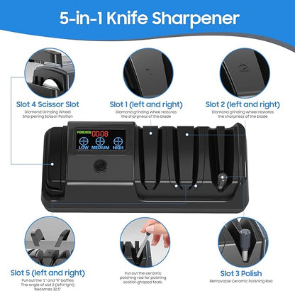 5-in-1 Electric Knife Sharpener