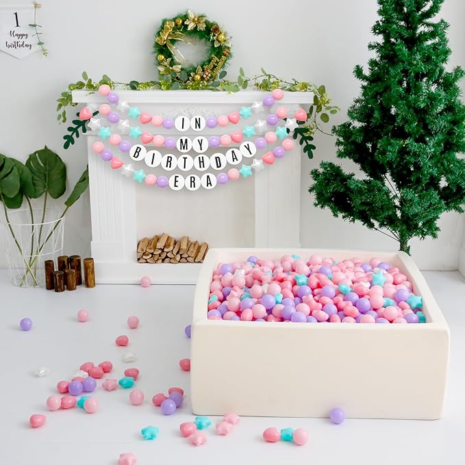 Ball Pit Balls Pack of 100 200 500 - Star and Round Set BPA Free Phthalate Free Non-Toxic Crush Proof Play Balls Soft Plastic Balls for Toddlers Baby Kids Birthday Pool Tent Party