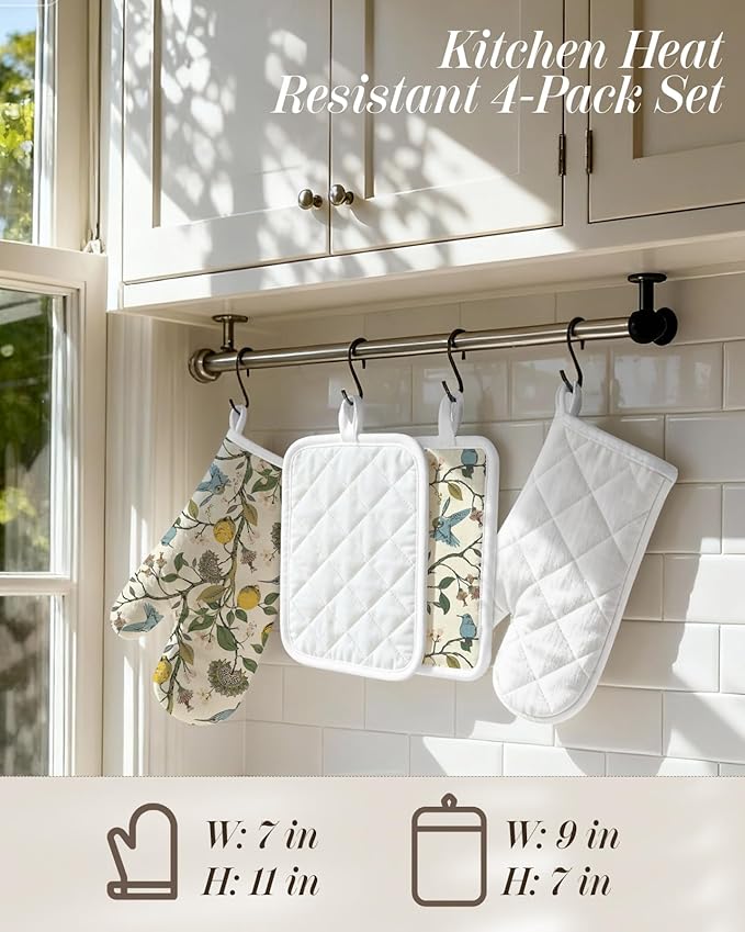 Miss Adola Cotton Oven Mitts and Pot Holders Sets