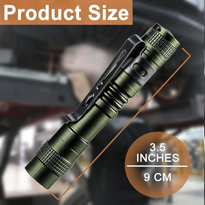 Beieverluck 10 Pack Small Mini Flashlights, Pocket Flashlight Penlight with Clip, Tactical Pen Light for Camping Outdoor Emergency Inspection Fathers Gifts for Dad Husband