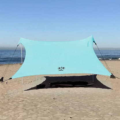 Neso Gigante - Portable Beach Tent - Ideal to Enjoy with Family and Friends - UPF 50+, Water-Resistant, and Lightweight - Seafoam, 11' x 11'