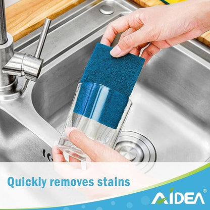 AIDEA Non-Scratch Scouring Pads, Dish Scrubber Pads