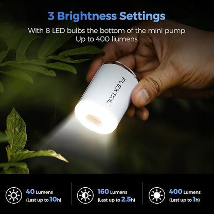 FLEXTAILGEAR Tiny Pump 2X | Rechargeable Air Pump & Camping Lantern