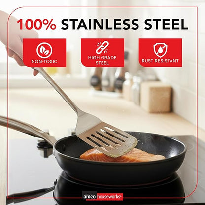 Amco 5 Piece Stainless Steel Cooking Utensil Set