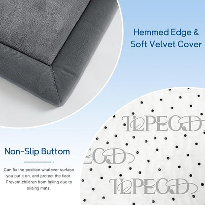 Baby Play Mat 1.2" Thick Memory Foam Nursery Rug Area Rug, 9’2” X 6’7” Yoga Mat Playmat Crawling Mat for Baby,Toddlers, Infants, Kids,Floor Mat Tatami Mat for Living Room with Non-Slip(Grey)