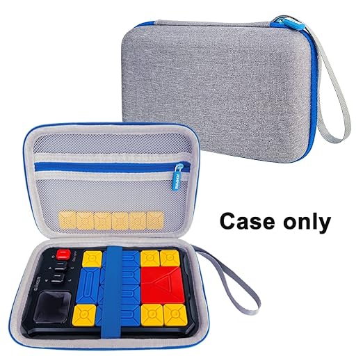 JCHPINE Hard Carrying Case for GiiKER Super Slide Brain Games, Protective Storage Holder for GiiKER Brain Teaser Puzzles Interactive Handheld Game Console Accessories (Blue Case Only)