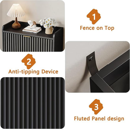 CHUWELL Fluted Shoe Cabinet Storage