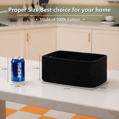 OIASKET 6 Pack Storage Baskets for Shelves, Small Baskets for Shelves, Cute
