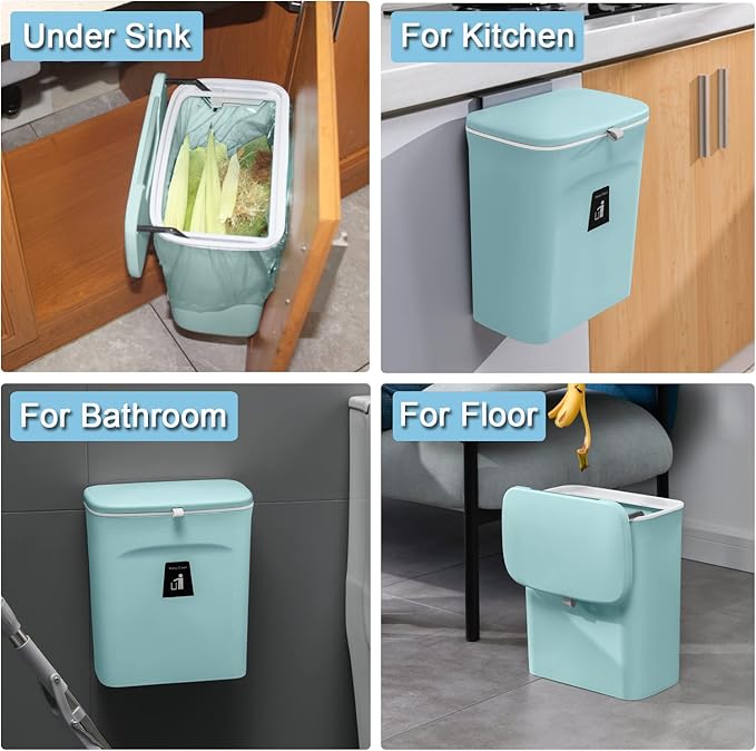 Tiyafuro 2.4 Gallon Kitchen Compost Bin