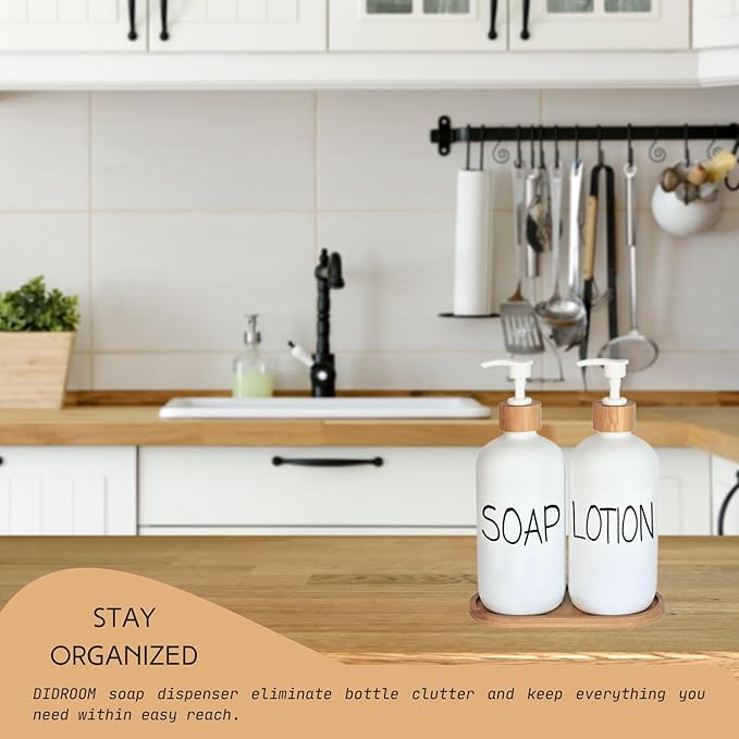 White Soap Dispenser Bathroom Set, Set