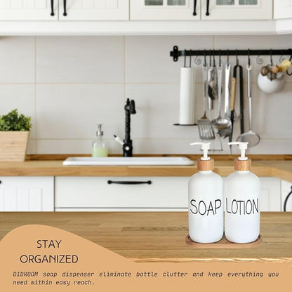 White Soap Dispenser Bathroom Set, Set