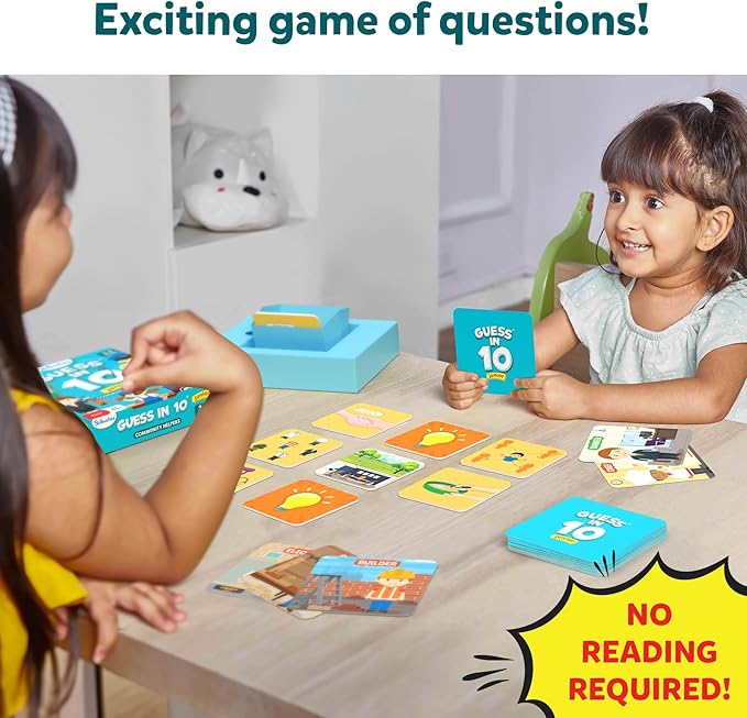 Skillmatics Guess in 10 Junior Community Helpers for Boys, Girls, and Families Who Love Card Games, Board Games & Educational Toys, Travel Friendly, Gifts for Ages 3, 4, 5, 6