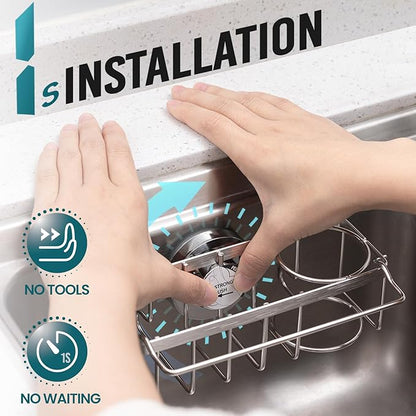 TAILI 4-in-1 Sponge Holder for Kitchen Sink