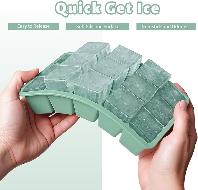Silicone Ice Cube Tray 3 Pack